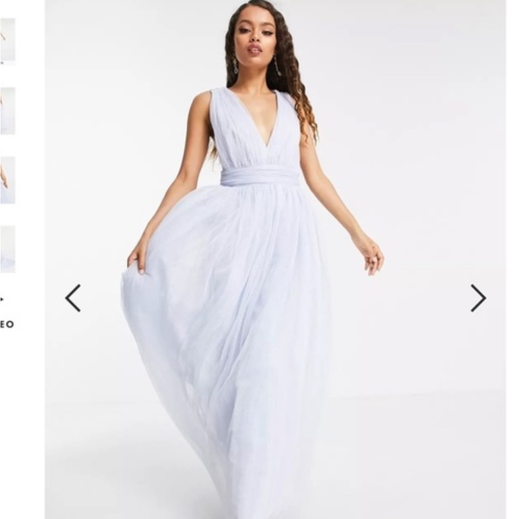 Fame and Partners-white v-neck mesh - Picture 1 of 5